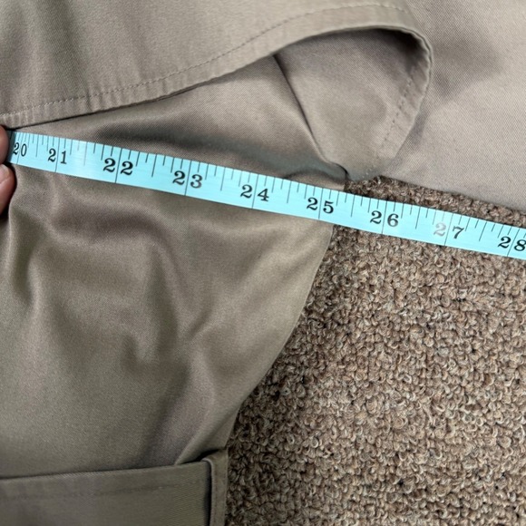 Vintage Worthington Women's Tan Double Breasted Belted Trench Coat Size 18T - Picture 8 of 12